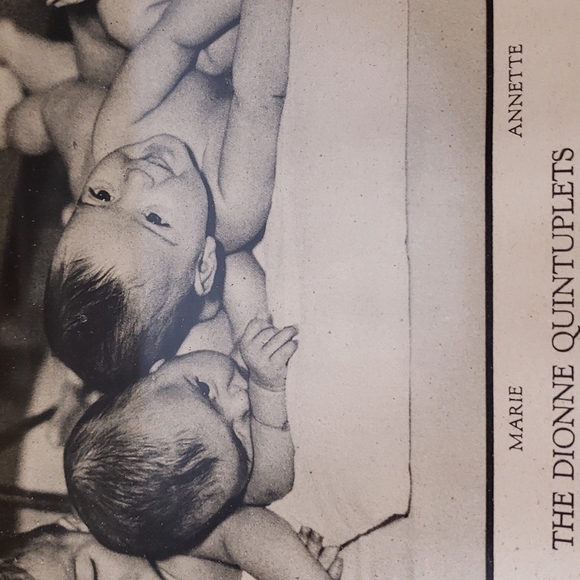 DIONNE QUINTUPLETS- INFANCY FRAMED PHOTO - Picture 4 of 9